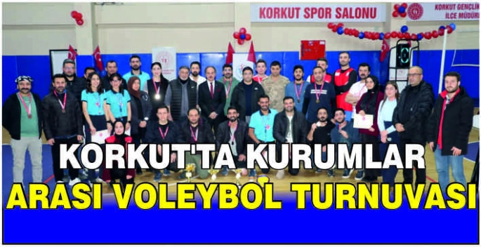 Korkut'ta kurumlar arası voleybol turnuvası