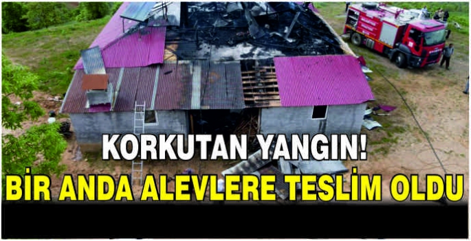 Korkutan yangın! Bir anda alevlere teslim oldu