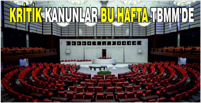 Kritik kanunlar bu hafta TBMM'de