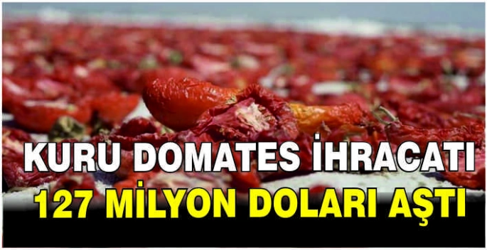 Kuru domates ihracatı 127 milyon doları aştı