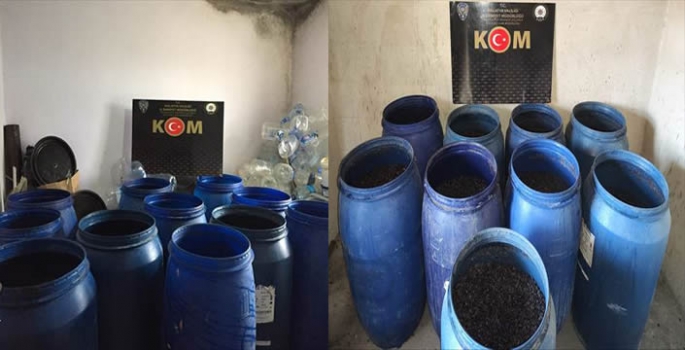 Malatya'da 4 bin 800 litre sahte içki ele geçirildi