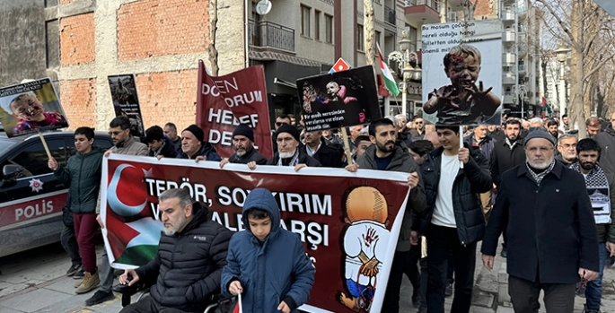 Malatya'da ABD Başkanı Trump'ın Gazze'ye yönelik sözleri protesto edildi