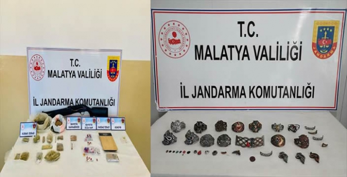 Malatya'da kaçakçılık ve uyuşturucu operasyonlarında 5 zanlı tutuklandı