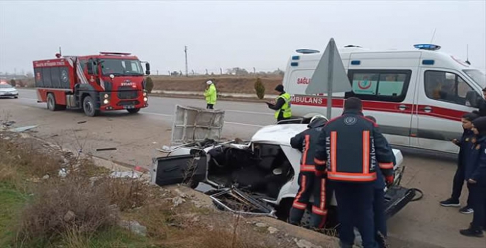 Malatya'da otomobil takla attı!