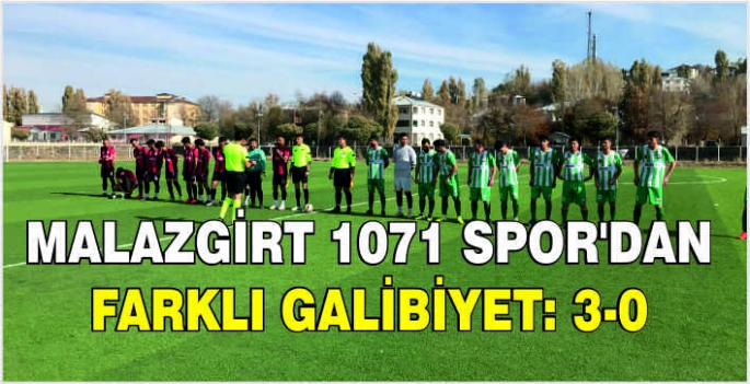 Malazgirt 1071 Spor'dan farklı galibiyet: 3-0