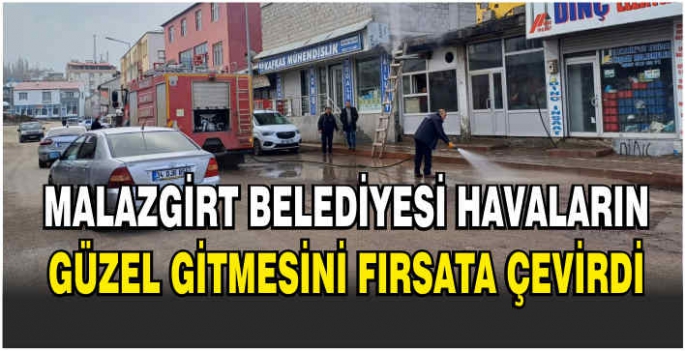 Malazgirt Belediyesi havaların güzel gitmesini fırsata çevirdi