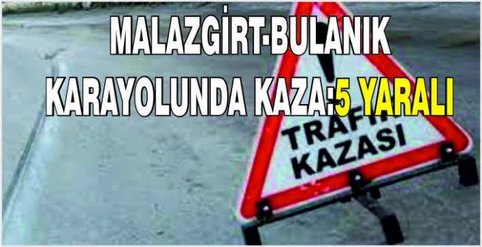 Malazgirt-Bulanık Karayolunda Trafik Kazası: 5 Yaralı