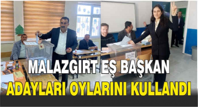 Malazgirt Eş Başkan adayları oylarını kullandı