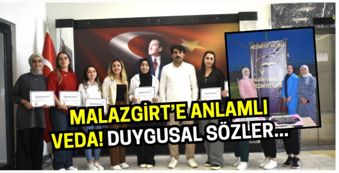 Malazgirt KYK’da mezuniyet coşkusu: Halaylar ve pasta eşliğinde veda ettiler!