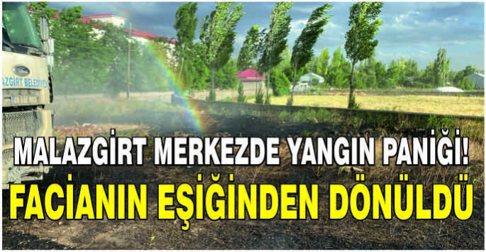 Malazgirt merkezde yangın paniği! Facianın eşiğinden dönüldü