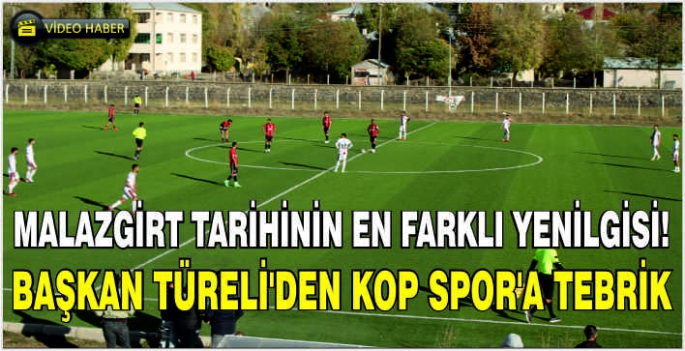 Malazgirt tarihinin en farklı yenilgisi! Başkan Türeli’den Kop Spor’a tebrik