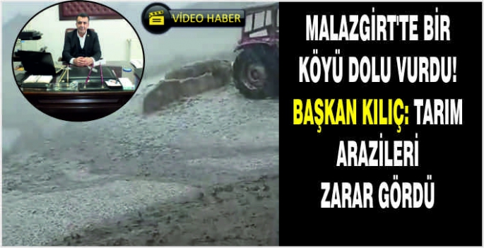 Malazgirt'te bir köyü dolu vurdu! Başkan Kılıç: Tarım arazileri zarar gördü