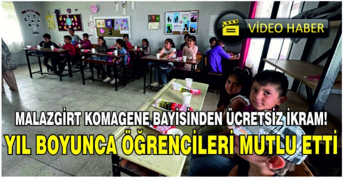 Malazgirt Komagene bayisinden ücretsiz ikram! Yıl boyunca öğrencileri mutlu etti