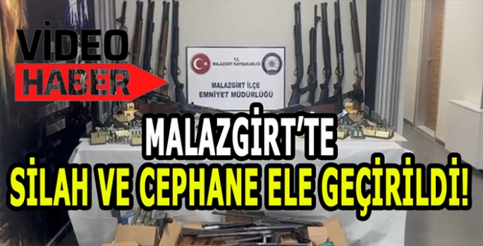 Malazgirt'te büyük silah ve cephane operasyonu! Eş zamanlı operasyonlar