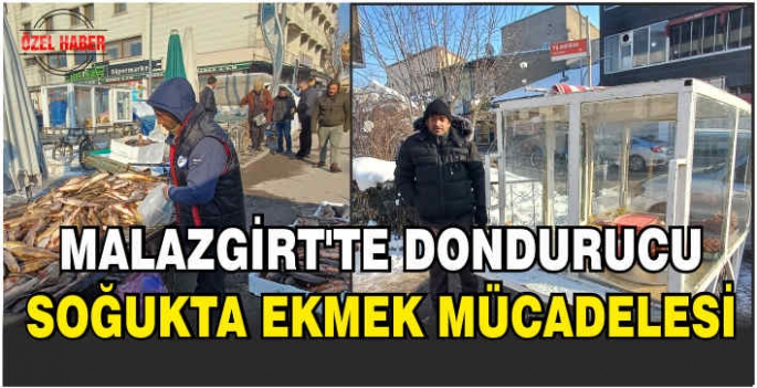 Malazgirt’te dondurucu soğukta ekmek mücadelesi