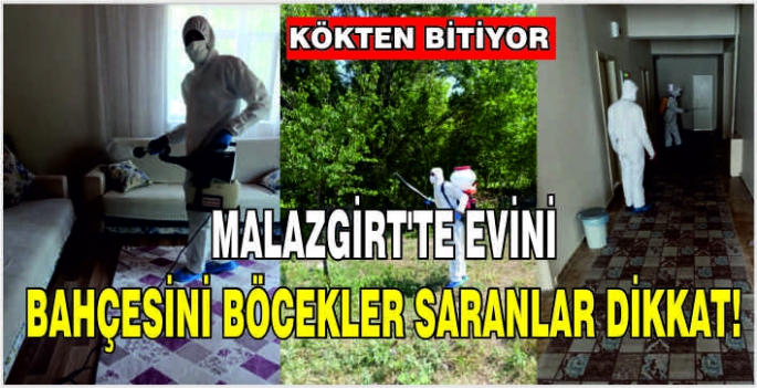 Malazgirt'te evini bahçesini böcekler saranlar dikkat! Kökten bitiyor