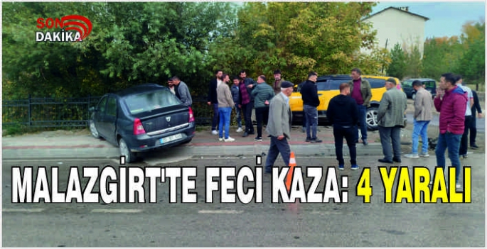 Malazgirt’te feci kaza: 4 Yaralı