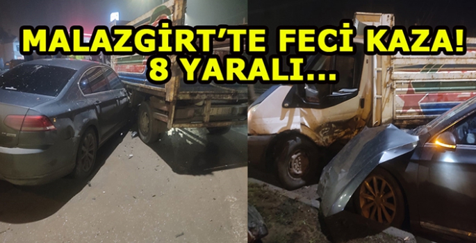 Malazgirt’te feci trafik kazası: 8 yaralı!