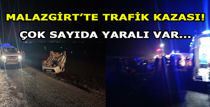 Malazgirt’te feci trafik kazası: Çok sayıda yaralı var!