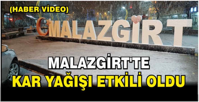 Malazgirt'te kar yağışı etkili oldu