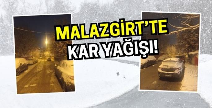 Malazgirt’te kar yağışı yeniden başladı: Havalar eksiyi gördü!