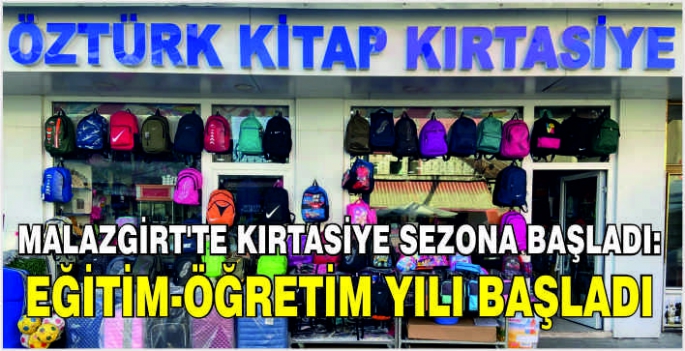 Malazgirt’te kırtasiye sezona başladı: Eğitim-Öğretim yılı başladı