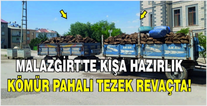 Malazgirt’te kışa hazırlık:Kömür pahalı tezek revaçta!