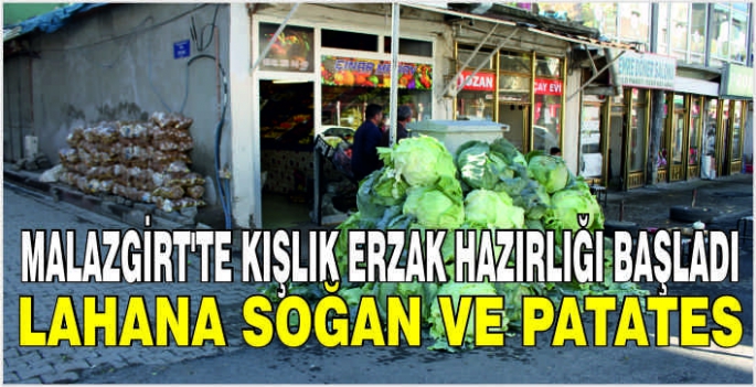 Malazgirt'te kışlık erzak hazırlığı başladı: Lahana soğan ve patates