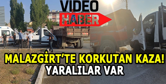 Malazgirt'te korkutan kaza: 3 Kişi yaralandı!