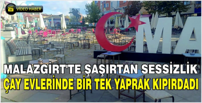 Malazgirt'te şaşırtan sessizlik: Çay evlerinde bir tek yaprak kıpırdadı