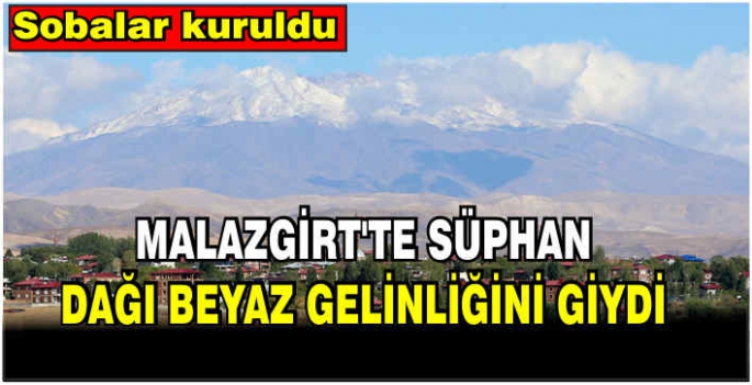 Malazgirt’te Süphan Dağı beyaz gelinliğini giydi