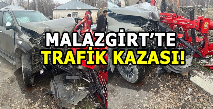 Malazgirt’te tafik kazası: Faciadan dönüldü!