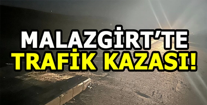 Malazgirt’te trafik kazası: Direksiyon hâkimiyetini kaybetti!