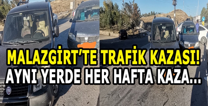 Malazgirt’te trafik kazası: Ölüm kavşağı can sıkmaya devam ediyor!