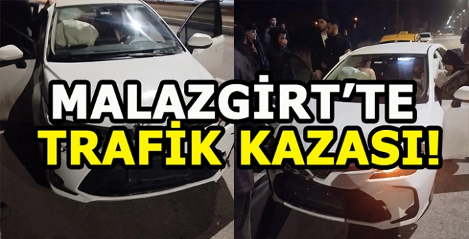 Malazgirt'te trafik kazası: Sürücü Yaralandı!