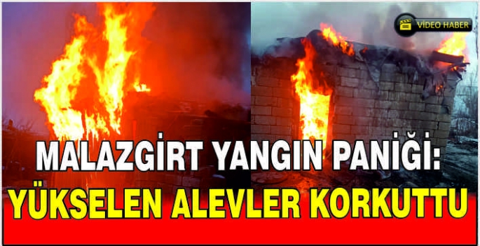 Malazgirt yangın paniği: Yükselen alevler korkuttu