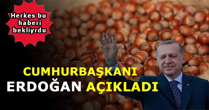 Merakla bekleniyordu! Cumhurbaşkanı Erdoğan fındık fiyatlarını açıkladı