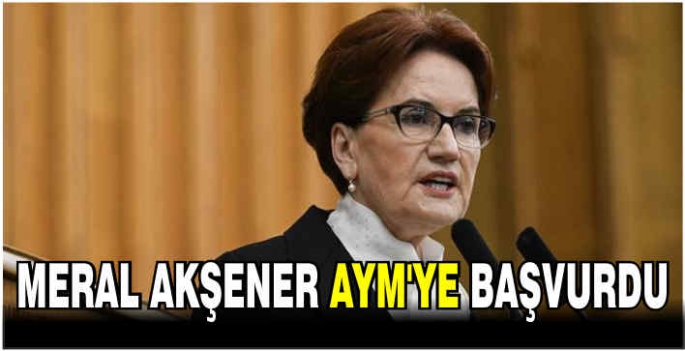 Meral Akşener AYM'ye başvurdu