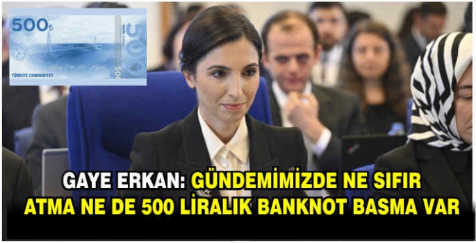 Merkez Bankası Başkanı Hafize Gaye Erkan: Gündemimizde ne sıfır atma ne de 500 liralık banknot basma var