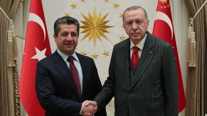 Mesrur Barzani, Erdoğan ile görüştü 