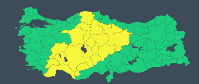 Meteorolojiden 20 il için sarı kodlu uyarı!