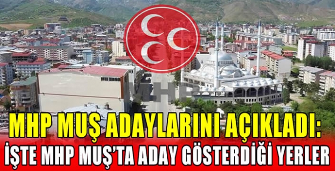 MHP Muş adaylarını açıkladı: İşte MHP Muş’ta aday gösterdiği yerler…