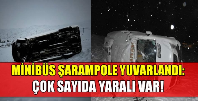 Minibüs şarampole yuvarlandı: Çok sayıda yaralı var! 