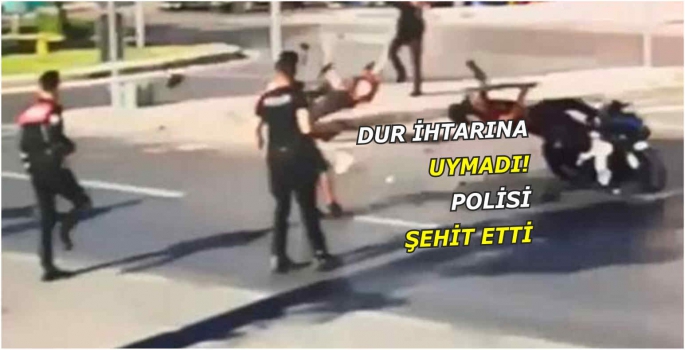 Motosiklet sürücüsü 'Dur' ihtarına uymadı