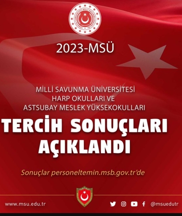 MSÜ tercih sonuçları açıklandı