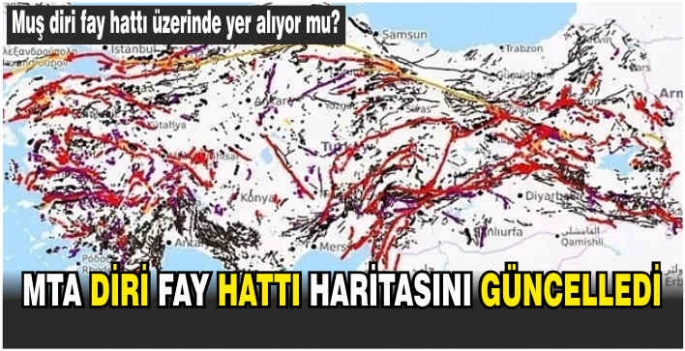   MTA diri fay hattı haritasını güncelledi: Muş diri fay hattı üzerinde yer alıyor mu?