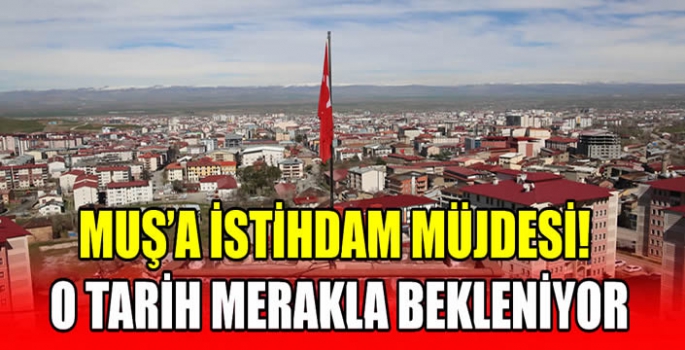 Muş’a İstihdam Müjdesi! O Tarih Merakla Bekleniyor