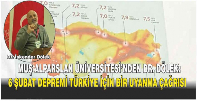 Muş Alparslan Üniversitesi’nden Dr. Dölek: 6 Şubat depremi Türkiye için bir uyanma çağrısı