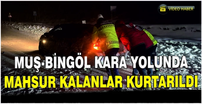 Muş-Bingöl kara yolunda mahsur kalanlar kurtarıldı