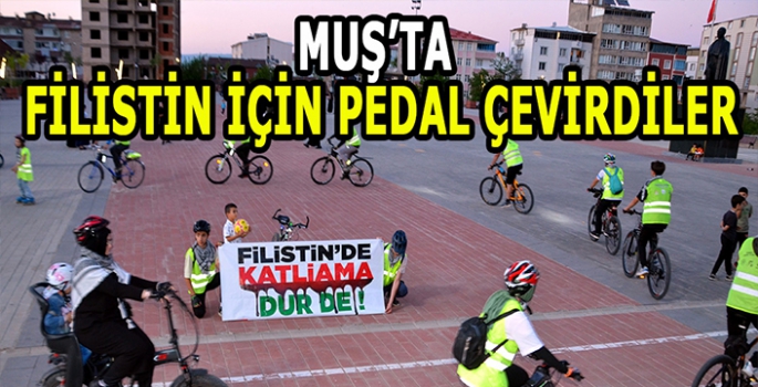 Muş Bisiklet Derneği Filistin için pedal çevirdi